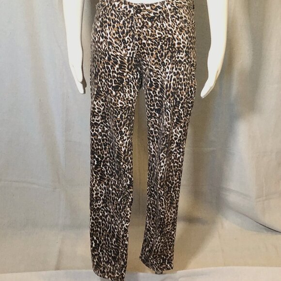 Forever 21 Leopard Print Skinny Jeans 28 - Picture 1 of 7